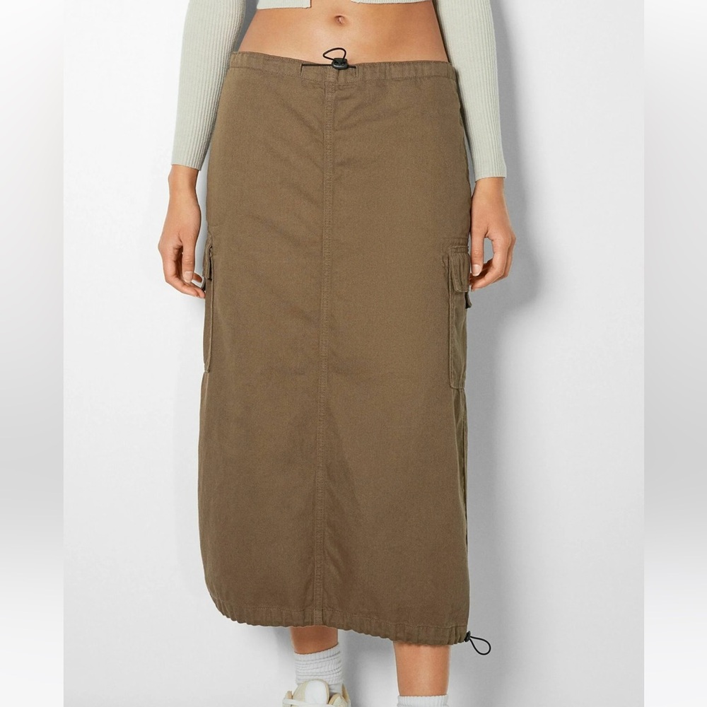 Bershka Denim Cargo Skirt